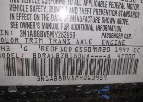 2021 Nissan Sentra S Xtronic Cvt z USA, uszkodzony, nr VIN 3N1AB8BV5MY263959